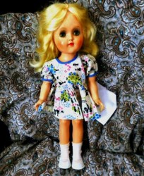 toni blonde print dress